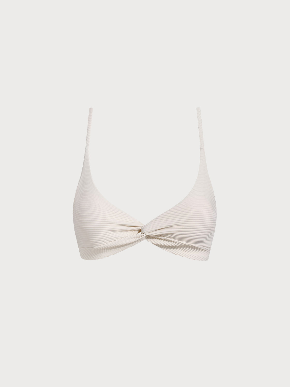 Off White Twist Backless Bikini Top