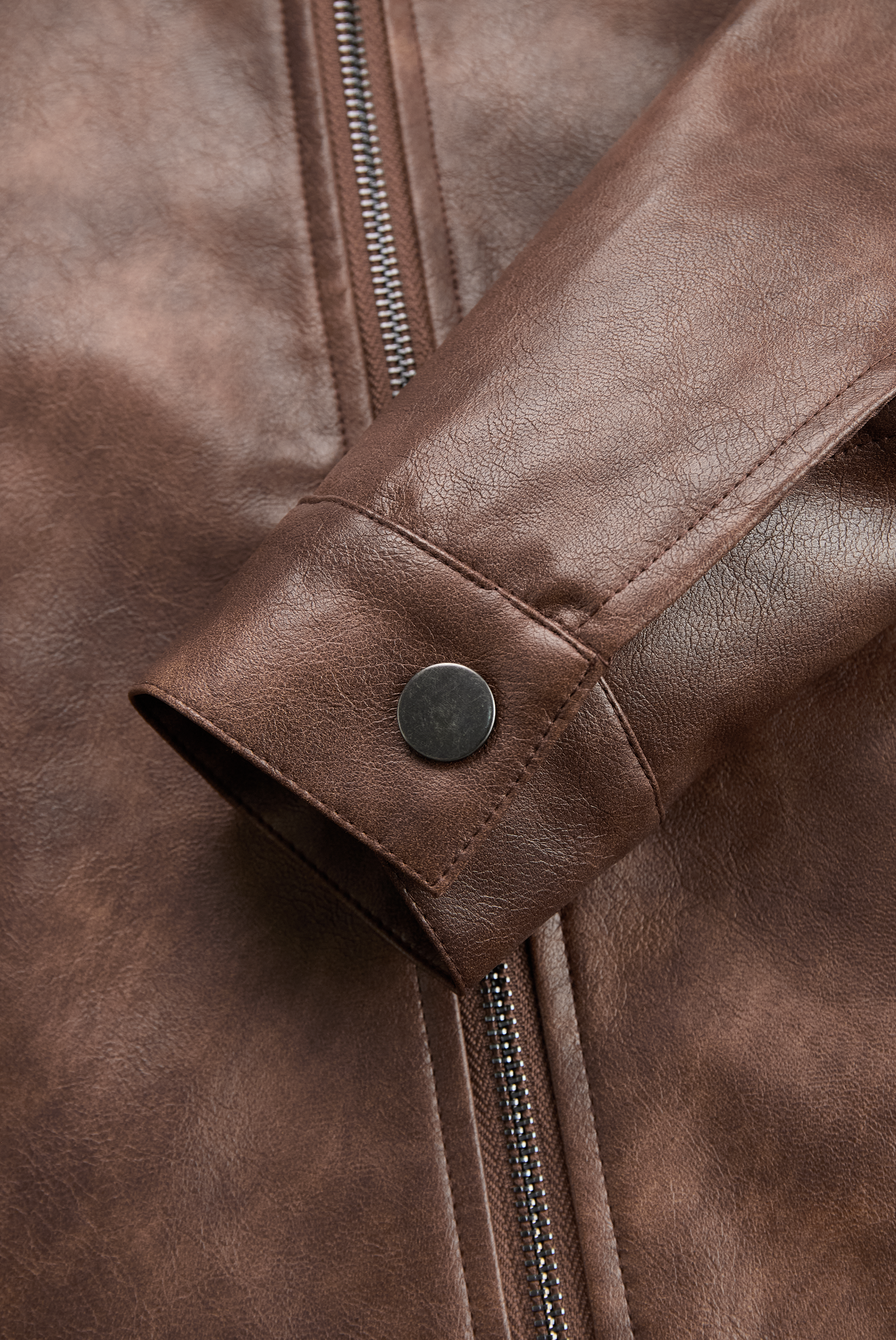 Women's Lapel Vintage Faux Leather Jacket