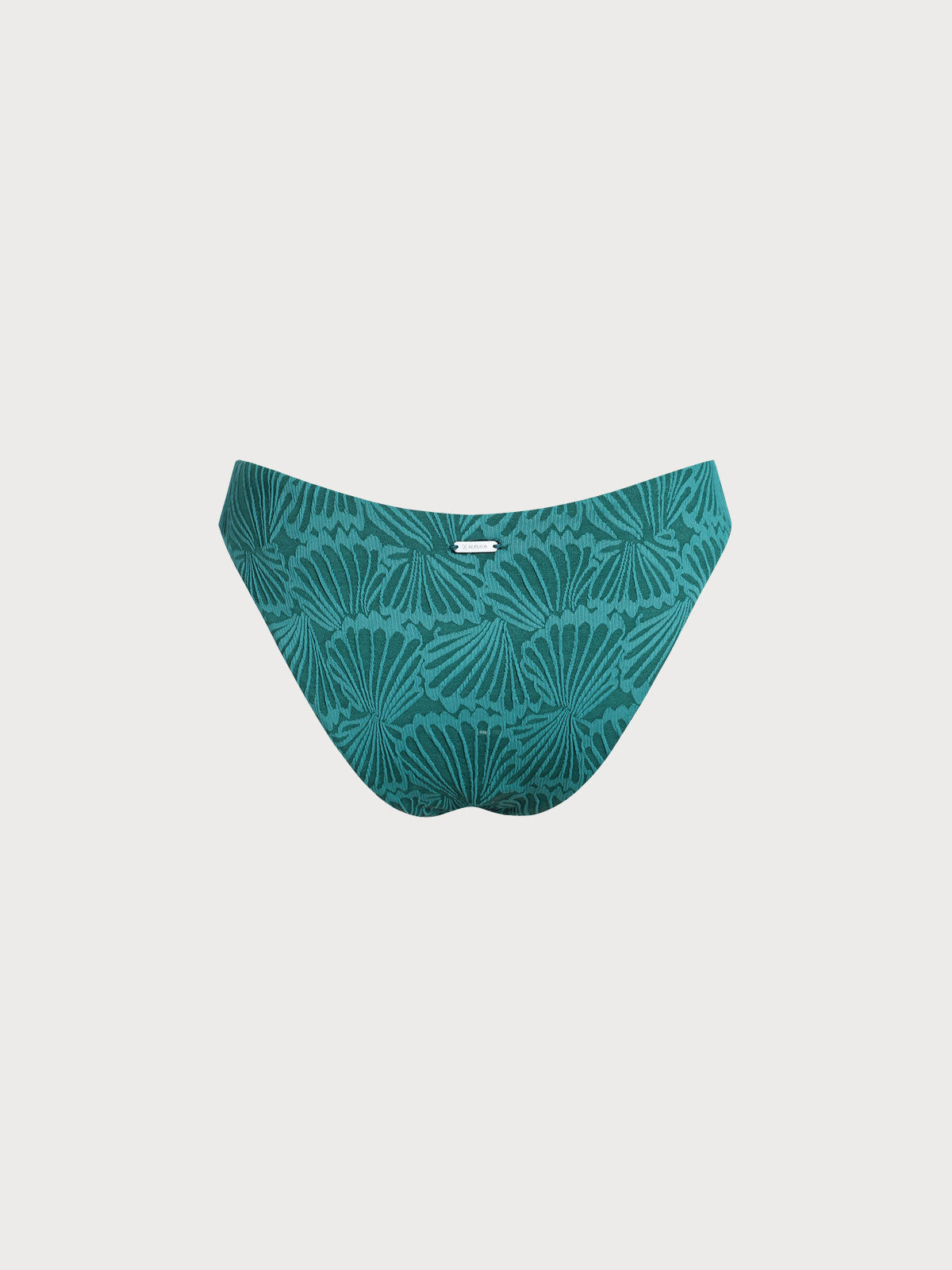 Dark Green Jacquard Bikini Bottom