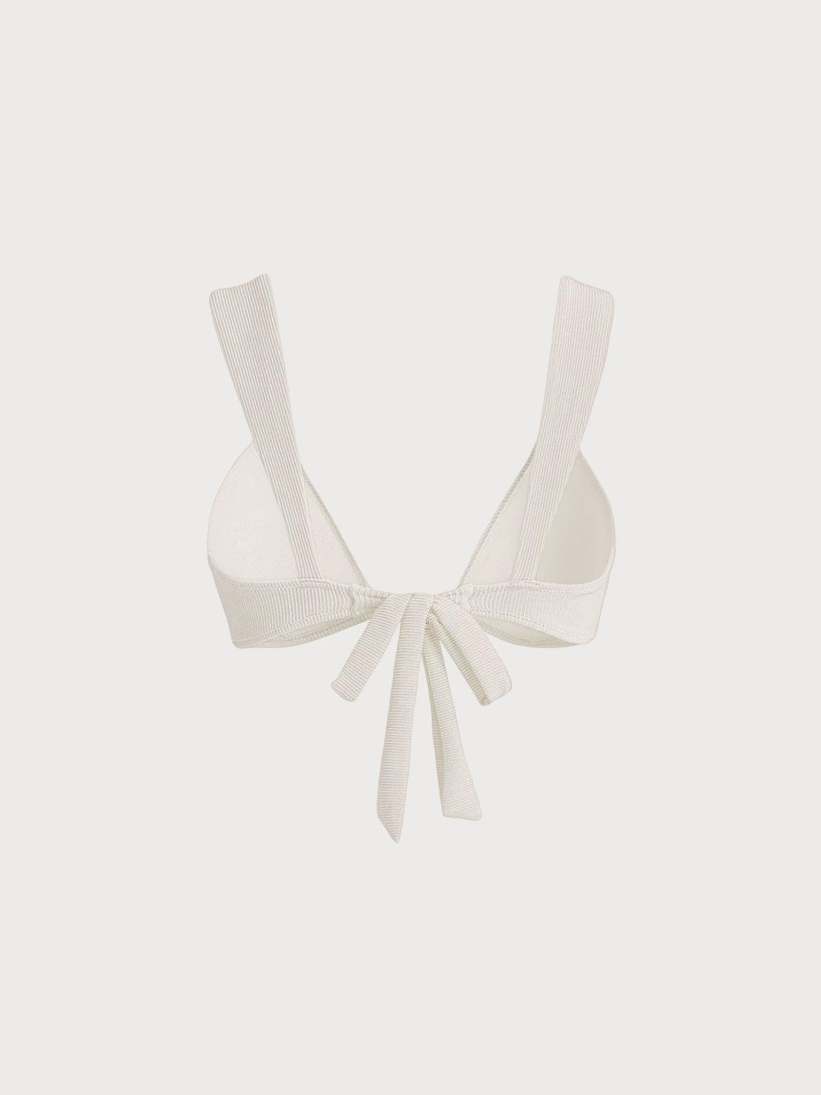 Off White Gold-Accented Bikini Top
