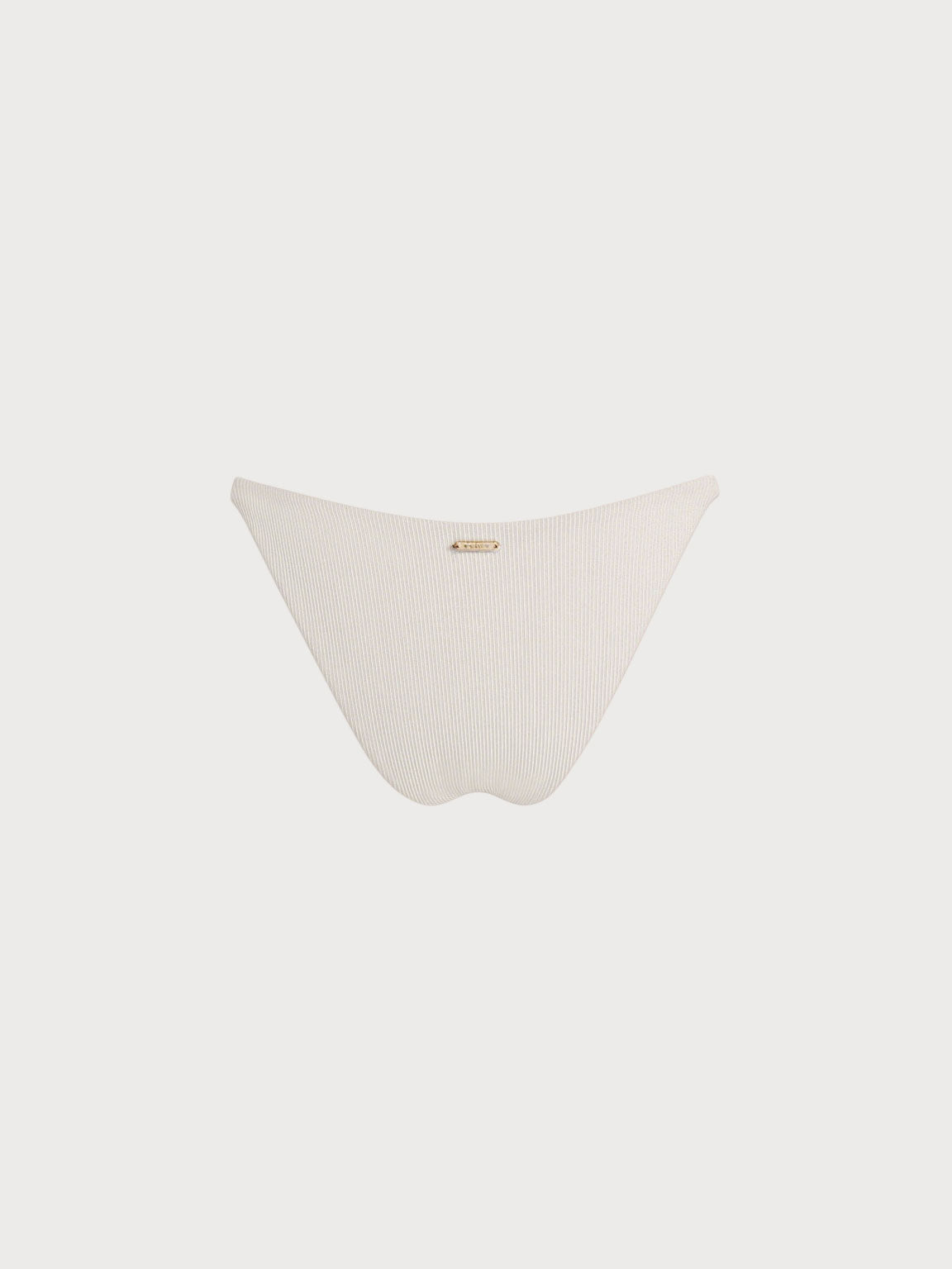 Off White Gold-Accented Bikini Bottom