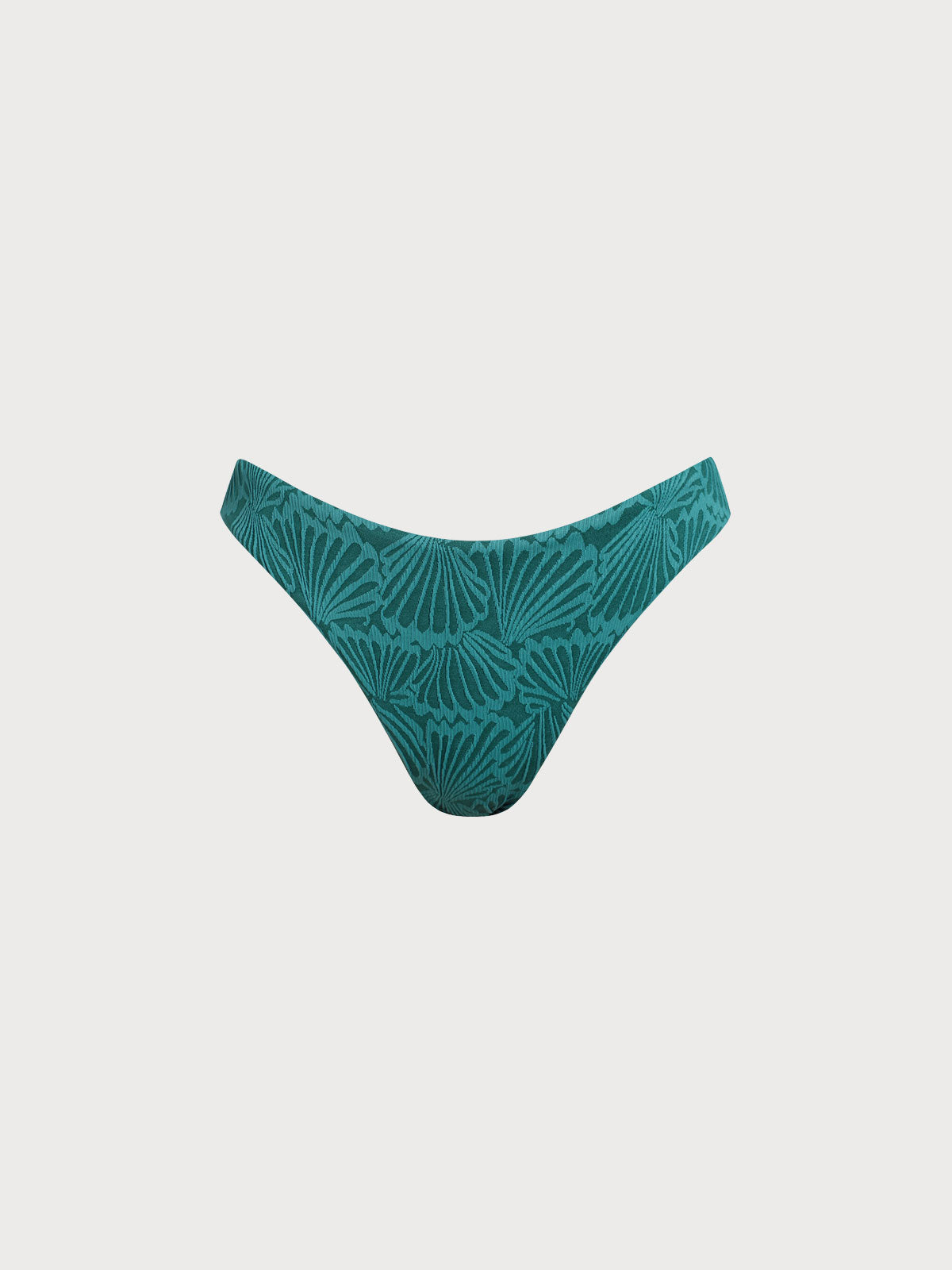 Dark Green Jacquard Bikini Bottom