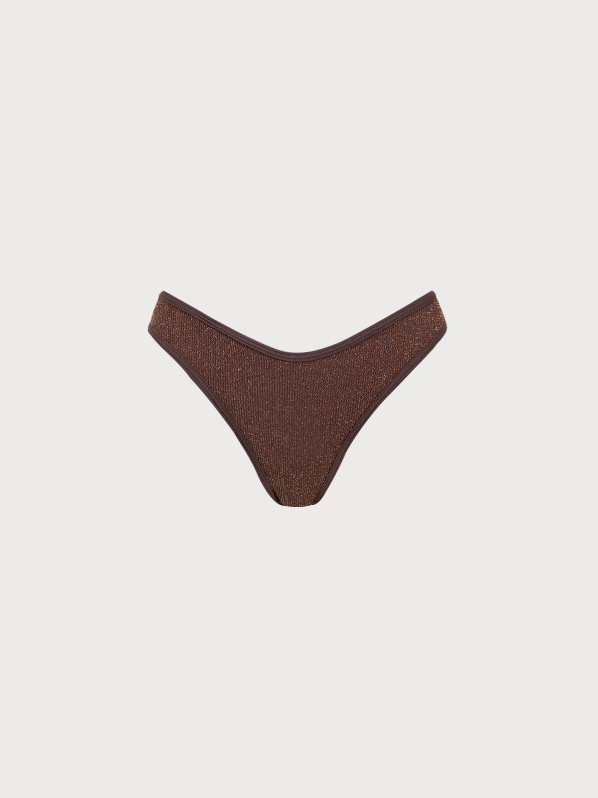 Dark Coffee V Cut Full Coverage Bikini Bottom