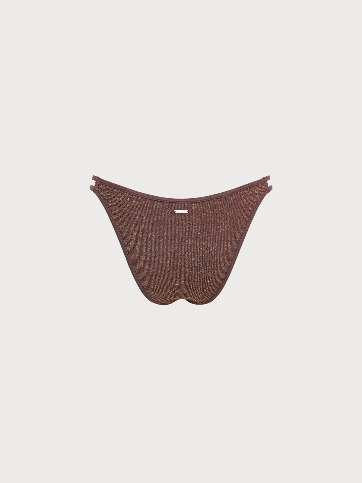 Dark Coffee Cutout Bikini Bottom