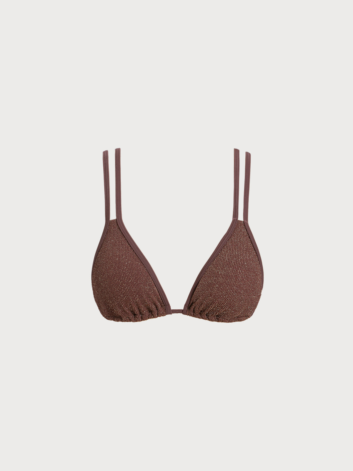 Dark Coffee Strappy Bikini Top