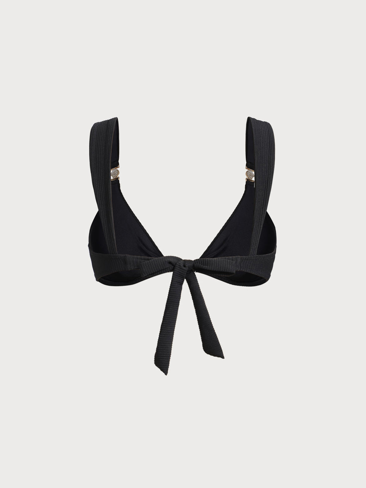 Black Gold-Accented Bikini Top