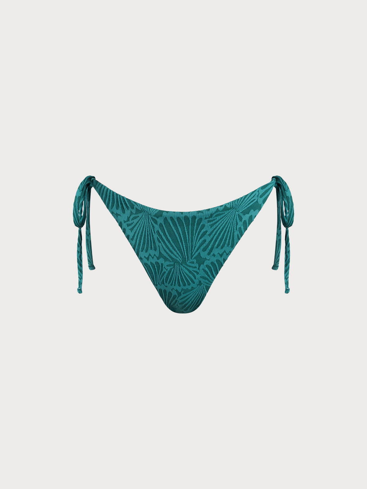 Dark Green Jacquard Tie Bikini Bottom